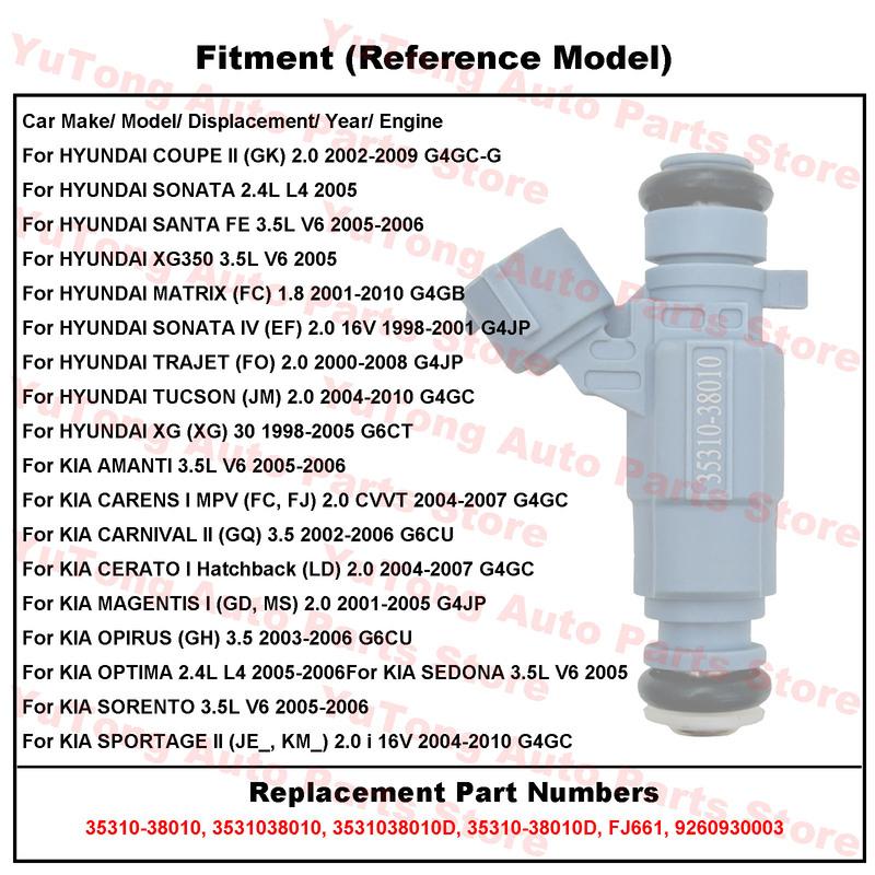 Fuel Injectors Valve For HYUNDAI SANTA FE SONATA XG350 COUPE KIA AMANTI CARNIVAL OPTIMA SORENTO SEDONA 3.5L 2.4L Accessories