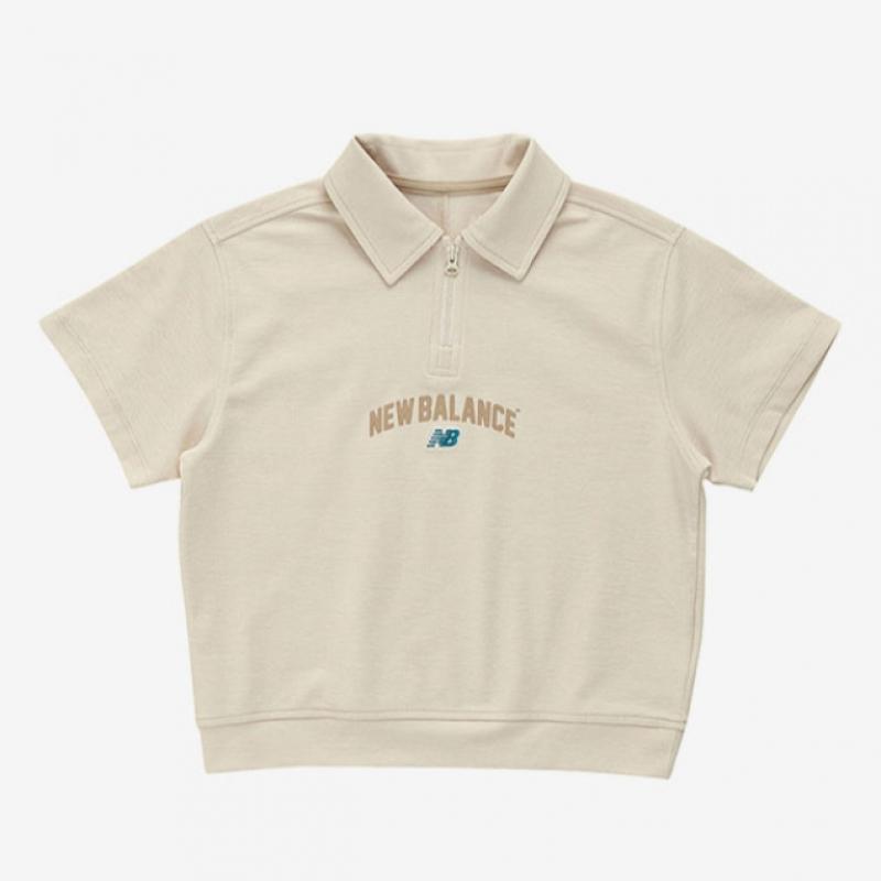 New Balance Half Club  Kids Collar Short Sleeve Sweat Set Up Nk9ye2101u 64 Short Sleeve Tee