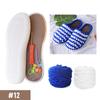 Winter Home Slippers DIY Hook Soles Hook Line Soft Bottom Soles + Knitting Wool Stripe Slippers DIY Hand-woven Shoes Material