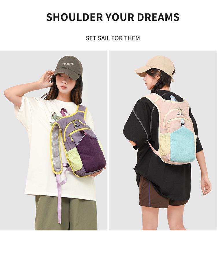 Dopamine Color Casual Backpack: Versatile, Large Capacity for Outdoor Travel & Commuting