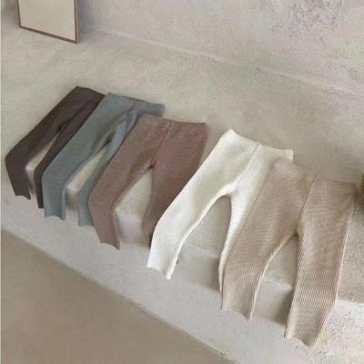Spring/Summer Baby Elastic Leggings - Solid Color Long Pants for Boys & Girls