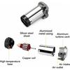 12V 150DB Automotive Electrical Horn Air Pump Horn Air Compressor Horn Red Silver Motor Loud Compressor For Truck Van Lorry Boat