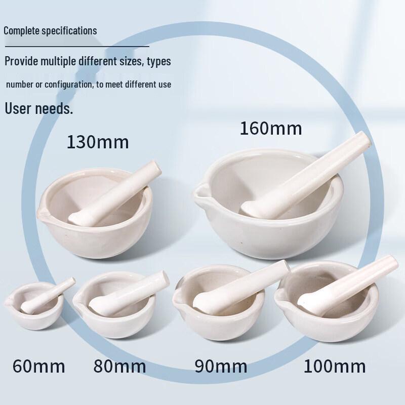 Thickened Ceramic Mortar and Pestle Set