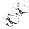 2Pcs 2 Way Radio Acoustic Tube Security Headset Earpiece with VOX and 2pin Plug for Midelan