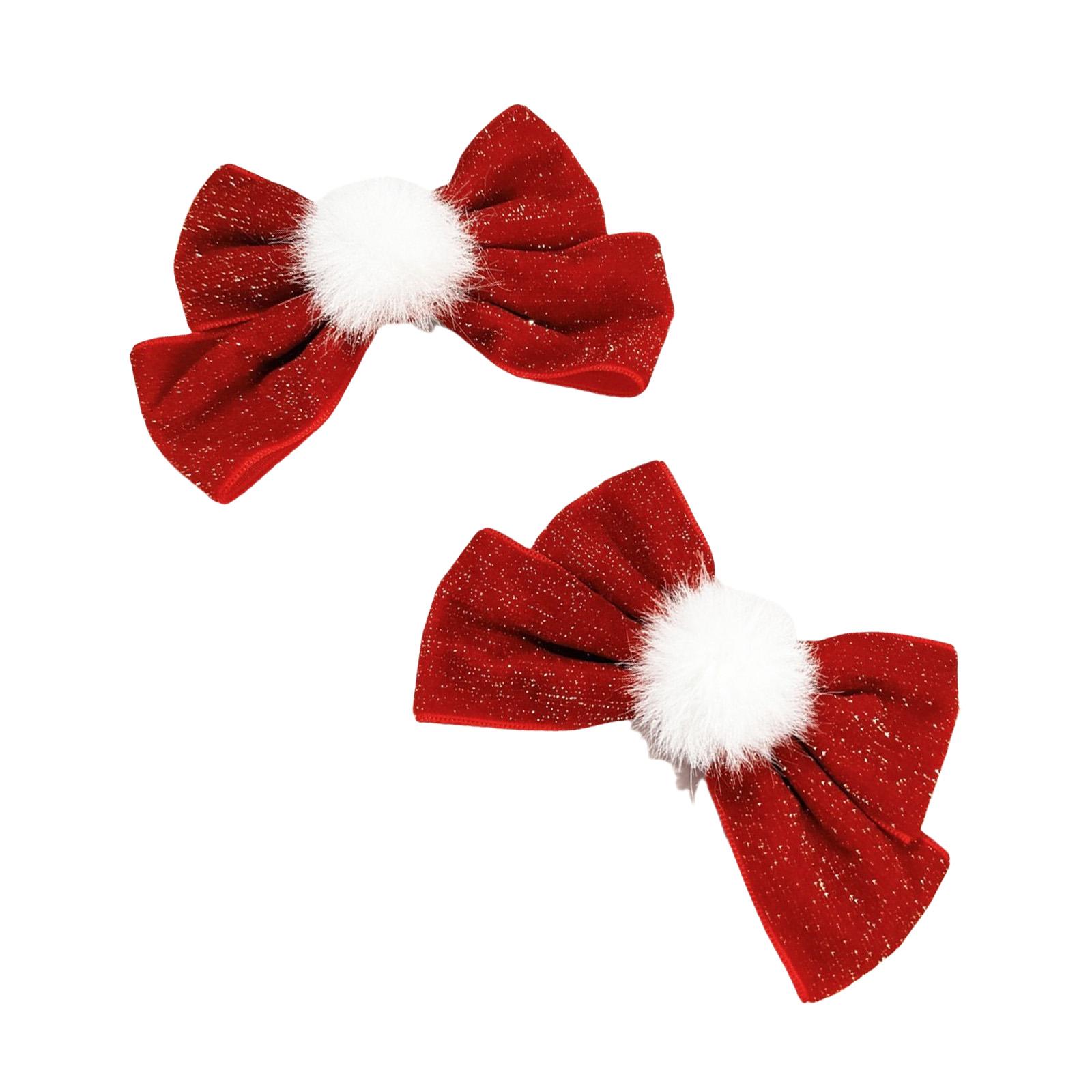 

Pompoms Hairpin New Year Hair Clip Blingbling Elegant Christmas Barrette Bunches Headwear Sweet Balletcore Trend