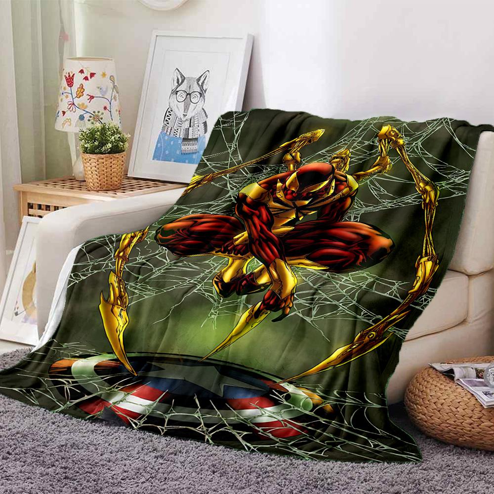 1pc Spiderman Web Shadows flannel Blanket for Super Soft Cute Comfort Blanket for Travel Bedding Couch Sofa Blanket Y82560