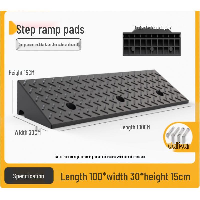 Rubber Curb & Threshold Ramp Mat for Home and Car 