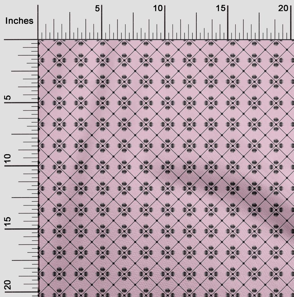 oneOone Cotton Flex Fabric Geometric Ikat Print Sewing Fabric BTY 40 Inch