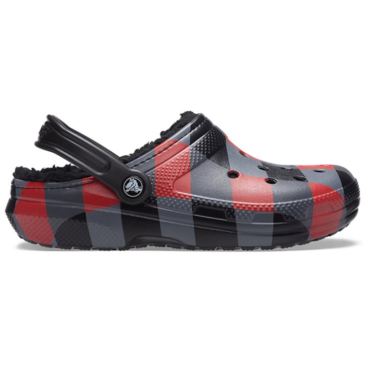 Crocs Classic Clog Clogs Unisex Black Red Gray 206568-6RQ