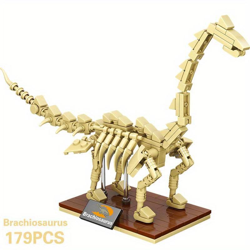 

1 комплект, мир динозавров Юрского периода, серия T-rex, трицератопс, скелет, орнамент, строительные блоки, ископаемые кирпичи, фигурки, игрушки, подарки для детей