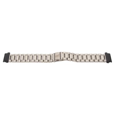 Watch Band Replacement Stainless Steel Dual Buckle 24mm for Garmin Fenix 7S 6S 5S Silver