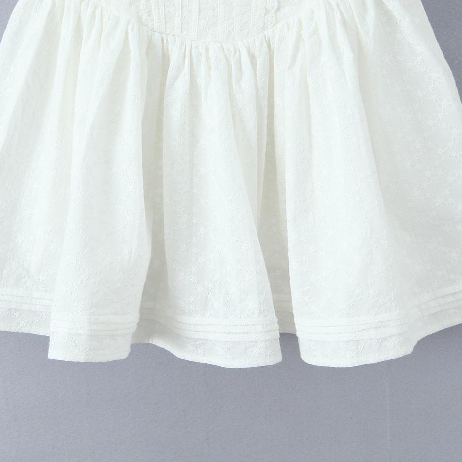 2025 Chic Square Neck Embroidered Bow Mini Dress