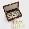 Gioco da Tavolo Domino in Melamina da 28 Pezzi con Scatola in Pelle - Giocattolo da Interno per Scacchi e Carte, 21 cm