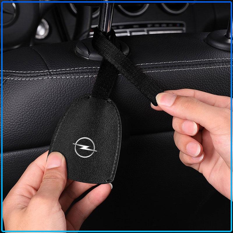 Leather Car Seat Back Hooks Portable Hanging Bag Rack Car Accessories For Opel Astra C G H Insignia J K Zafira B Corsa Vectra C Corsa C