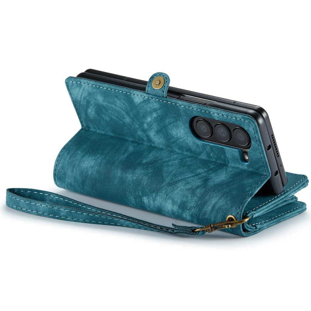 For Samsung Galaxy Z Fold5 5G Phone Cases CASEME 008 Leather Cover with Detachable Wallet and Strap