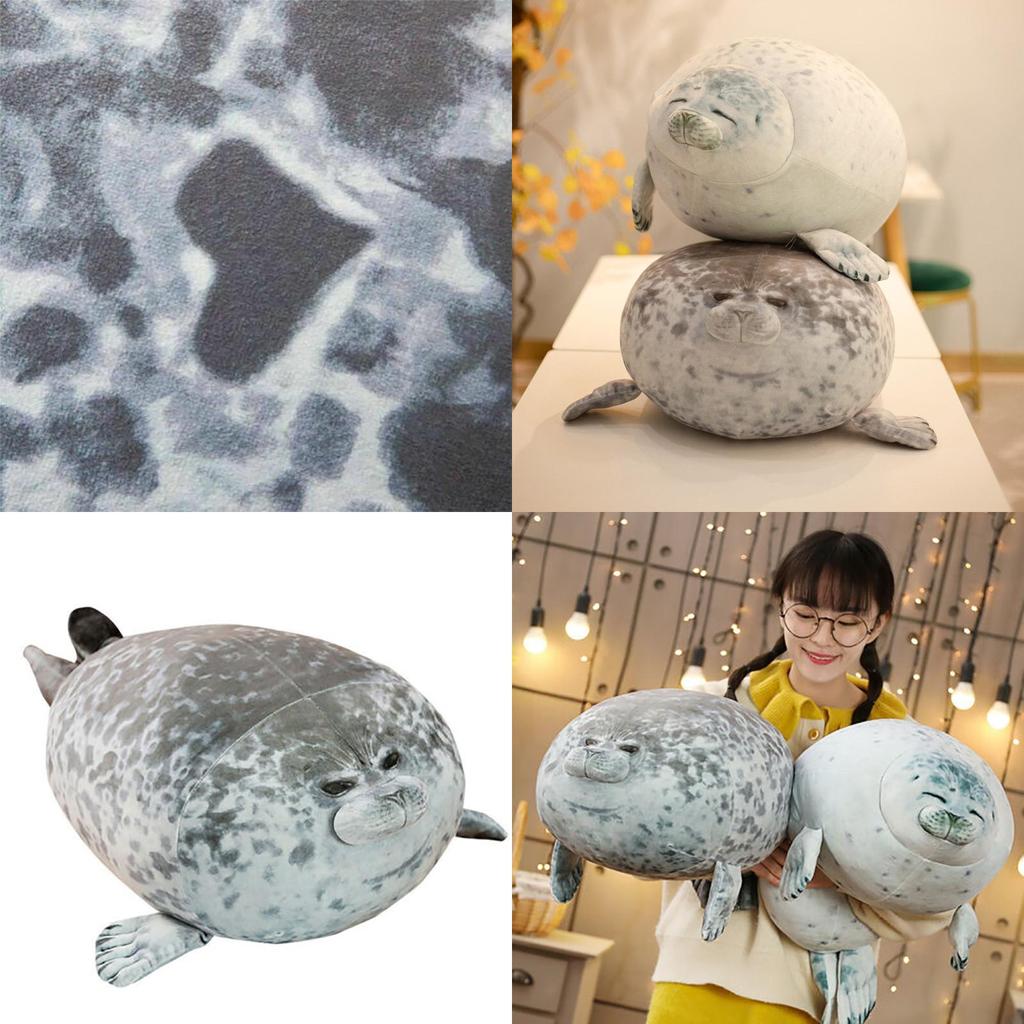 Large Chubby Blob Seal Plush Toy Animal Pillow Pet Soft And Cute Ocean Stuffed Doll Gift