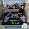 Bettwäscheset mit Cartoon-Gamepad-Aufdruck für Jungen und Teenager, weicher, bequemer Bettbezug für Schlafzimmer und Gästezimmer
