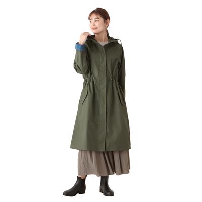 Afternoon Tea Living HP99 Check Drawstring Raincoat In Khaki