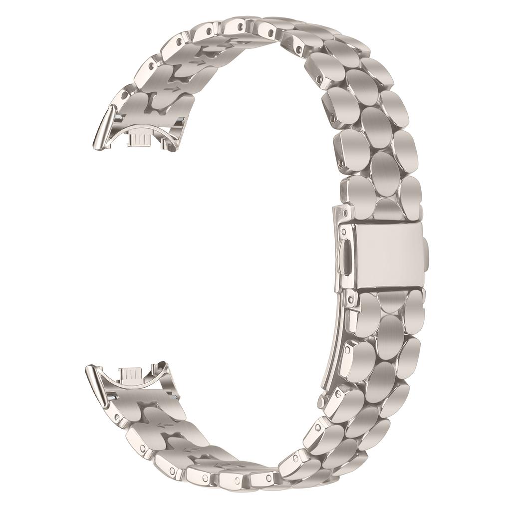 Metalen Horlogeband voor Xiaomi Smart Band 10/9/8 Parel-Vormig Roestvrij Staal Galvaniseren Polsband