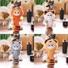 Shark Cat Plush Toy With Squeaker Soft Stuffed Animal Keychain Backpack Charm Gift For Kids