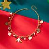 Christmas Choker Cane Reindeer Santa Claus Gift Box Tree Snowman Crystal Bead Fringe Pendant Necklace For Women Men Holiday Gift