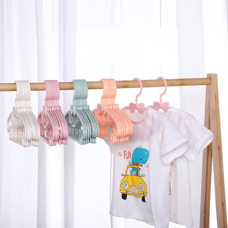 5pcs Baby Hangers Children Coats Storage Hanger Closet Organizer Kids Clothes Hanger Racks Portable Display Plastic Hangers Home