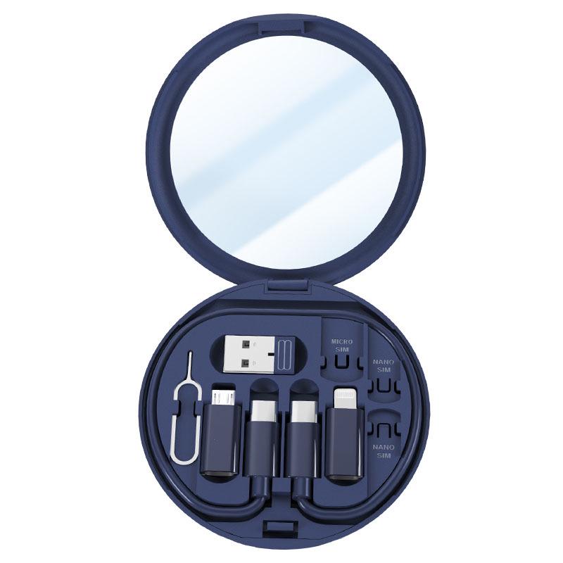 5-in-1 Portable Multi-Functional Data Cable Storage Box with 60W Fast Charging for Lightning, Android, and USB Devices