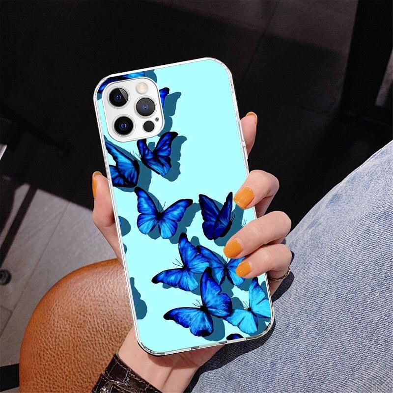 Blue Butterfly Beautiful Wing Phnoe Case for Iphone 17 Air 16 16E 11 12 13 Mini 14 Plus 15 Pro Max 7 8 + SE 2020 Phone Cover Coq
