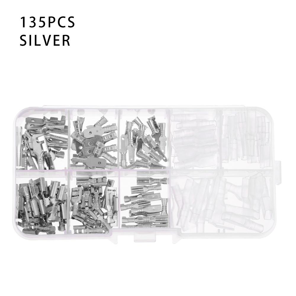 120/135/270/360PCS 2.8/4.8/6.3mm Male Female Electrical Terminals Connector Wire Connectors Plug Spring Insert Spade