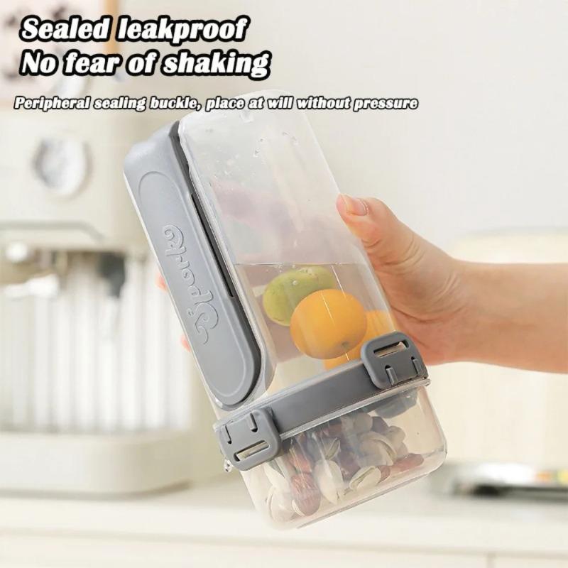 Portable Breakfast Cup with Double-Layer Lid - Includes Spoon & Fork, Food Storage Box for Oatmeal/Cereal/Salad/Fruits