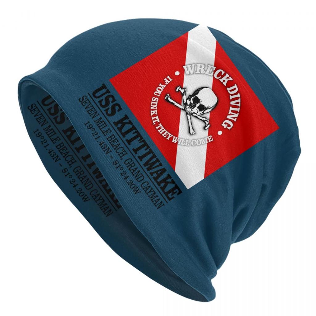 Custom Scuba Diving Skullies Beanies Caps Cool Winter Warm Unisex Women Knit Hat Adult Unisex Dive Diver Quote Bonnet Hats
