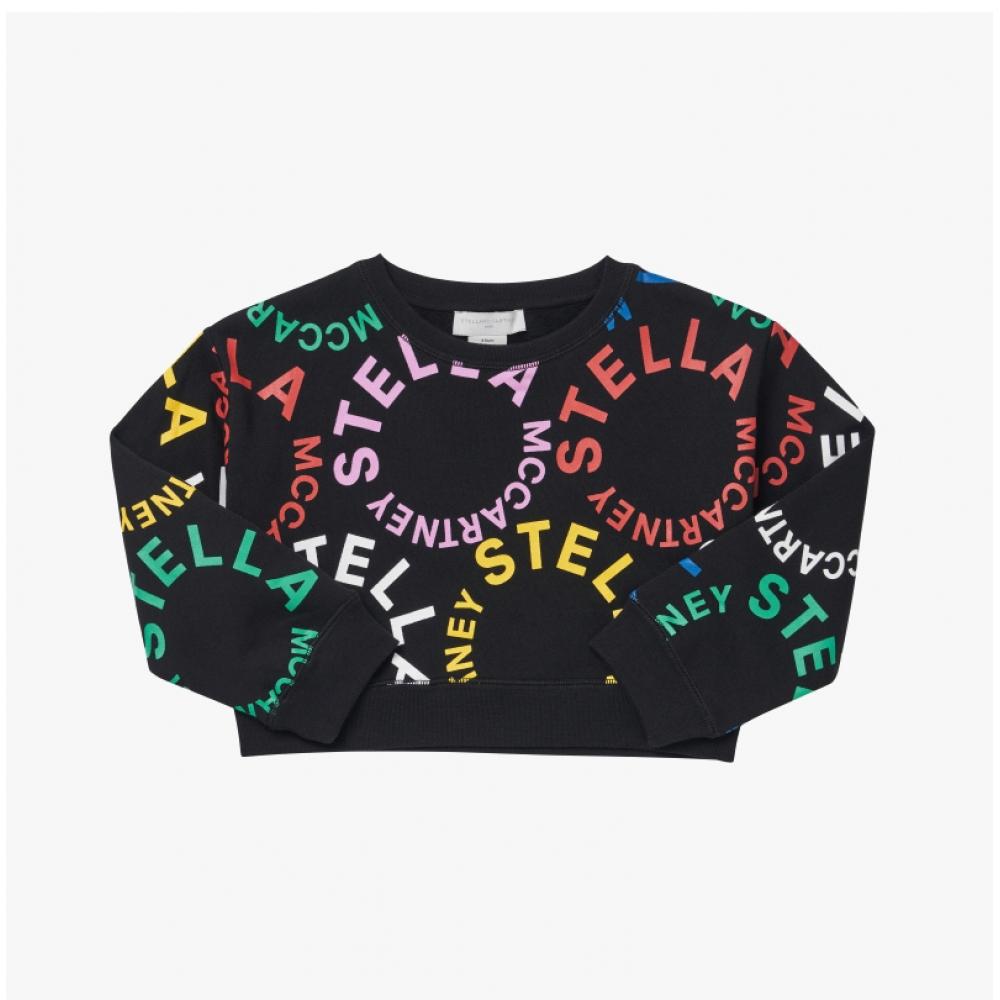Stella Mccartney Tt4c30 Z1333 930mc Multicolor Round Logo Kids Sweatshirt