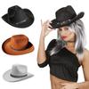Cowboy Hat with Rhinestones Dazzling Cowgirl Hat Rhinestones Strip Decorations One Size Fits for Men and Women