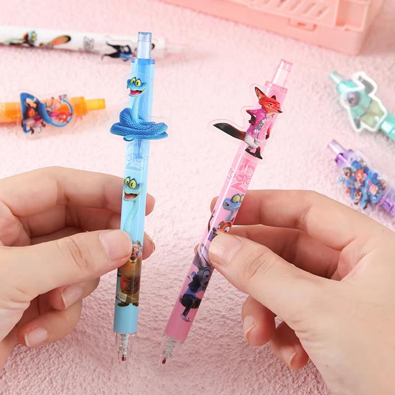 6/12/18 Stück Zootopia Schwarzer Tintenstift Schüler Schreib Zeichen Gel Anime Figur Schreibwaren Weihnachtsgeschenke 0,5 mm Positionierbar Gelenkig Maßstabsgetreu Detailliert Beweglich