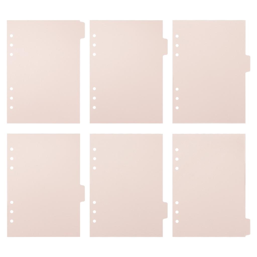 A5 A6 Transparent Paper Index Divider 6 Holes For Binder Planner Notebook Stationery Notebook Paper Divider Accessories