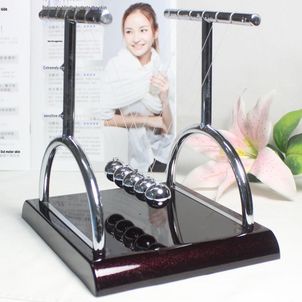 Newtons Wiege Chaotisches Pendel: Kreatives Metall- und Kunststoff-Schreibtischornament zur Entspannung