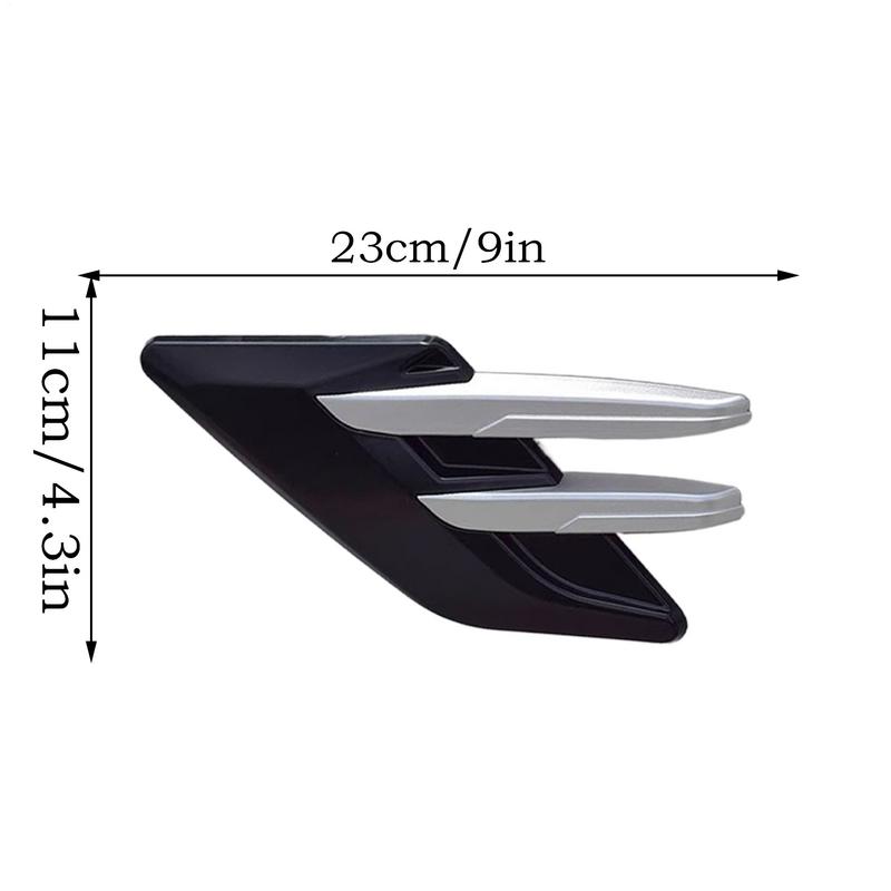 For General Car Shark Gills Car Hood Stylish Simulation Cover Trim Strong Adhesive Simulated Ventilation Cover Outlet Trim