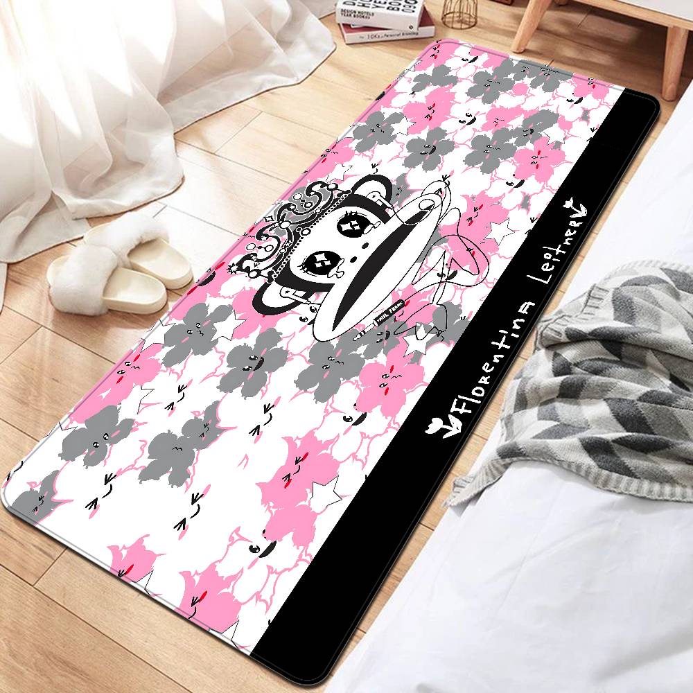 

L-Luxurious P-Paul Frank Hallway Carpet INS Style Soft Bedroom Floor House Laundry Room Mat Anti-skid Bedside Area Rugs 40x60cm