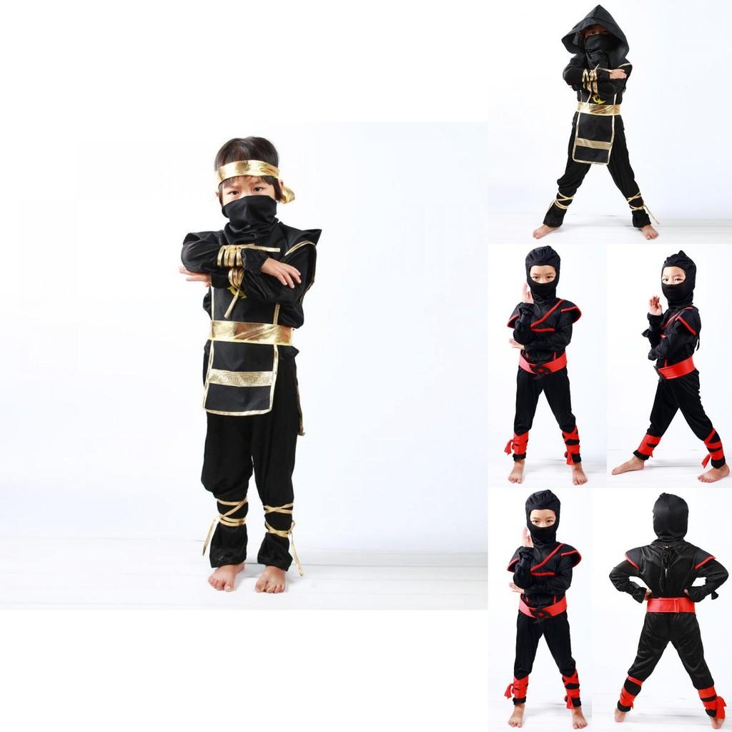 Authentisches Japanisches Krieger Jungen Kinder Ninja Assassine Kostüm für Partys