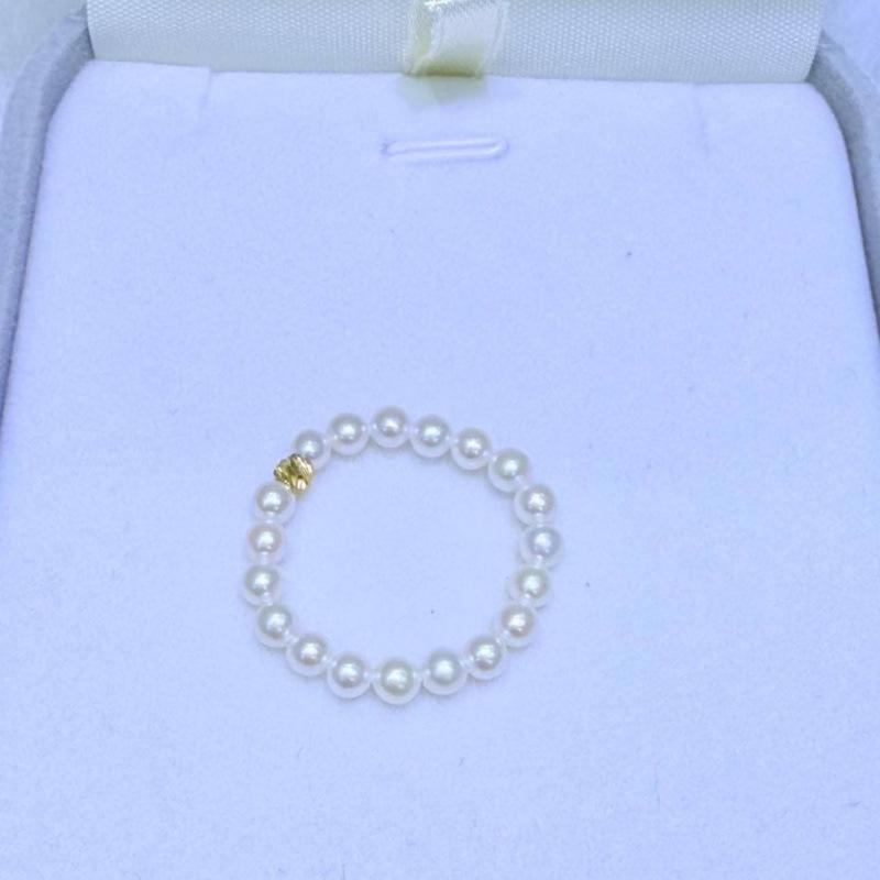 

Zhuji Exquisite 3-4mm Natural Freshwater Pearl Women s Ring - Small, Versatile, Flawless Design.