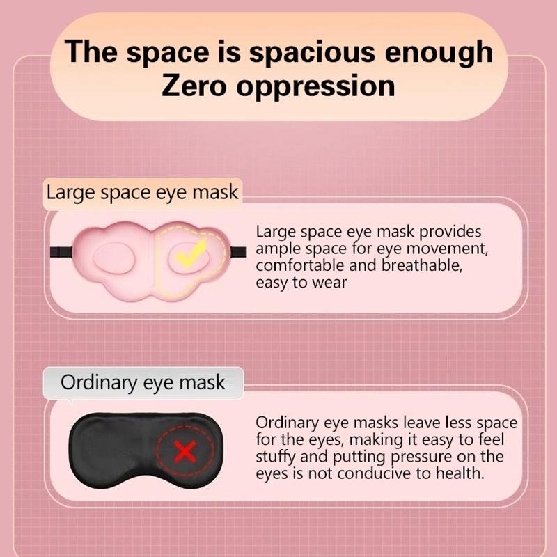 6D Sleeping Mask Block Out Light Sleep Mask For Eyes Soft Sleeping Aid Eye Mask For Travel Eyeshade Night Breathable Slaapmasker