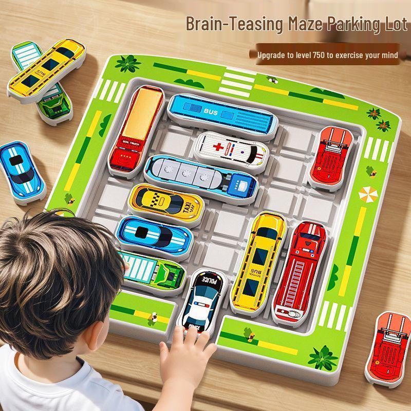 Cross-Border Car Maze Challenge: Non-Magnetic Huarong Road Puzzle - Educational Toy for Children's Cognitive Development