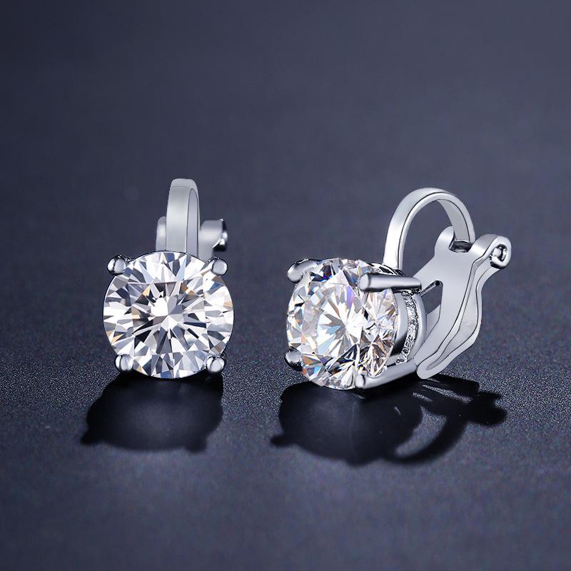 

Элегантные круглые серьги с цирконием: Простые и универсальные клипсы для женщин