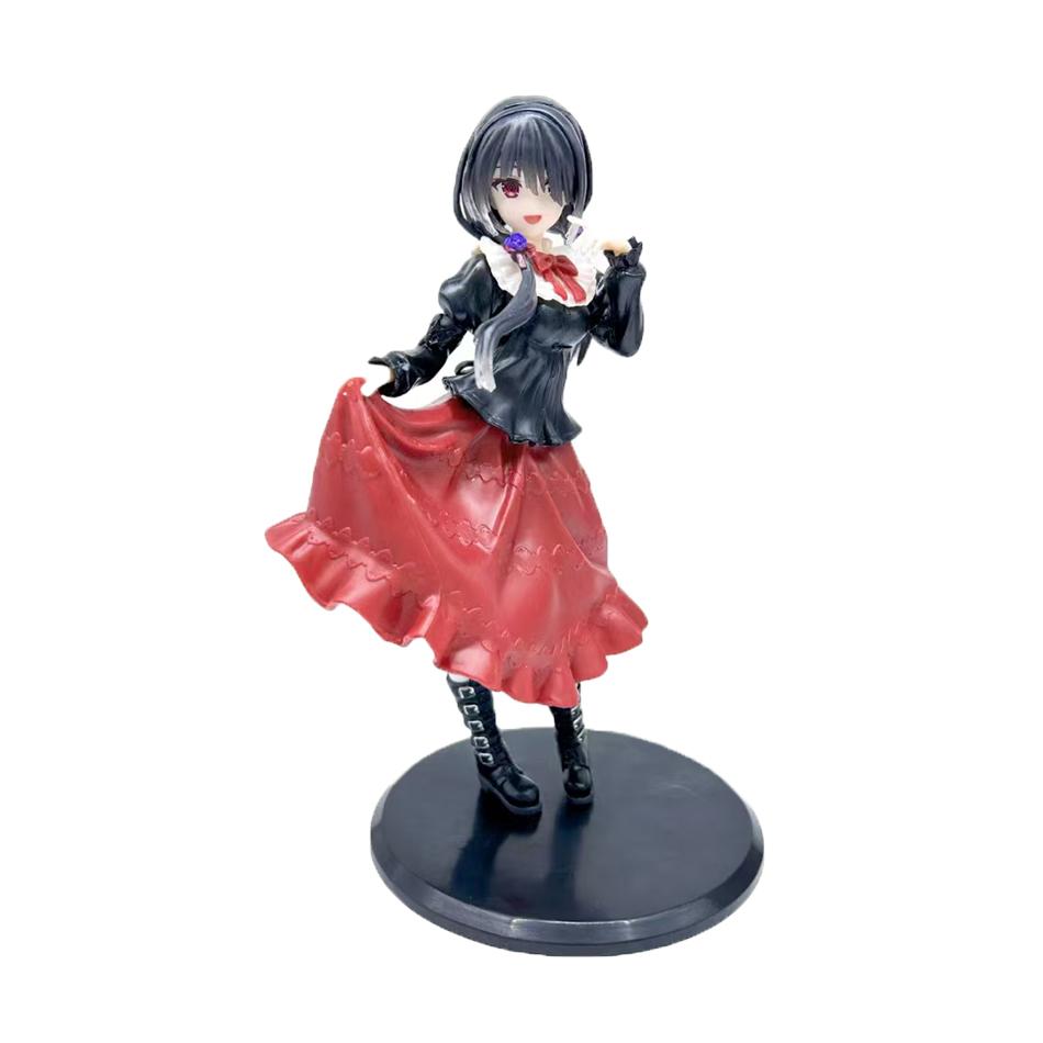 Model Model Car Model New A LIVE Tokisaki Kurumi Anime Figure Cute Girl Toy PVC Black Dress Dress Up Standing Ornaments Toy Gift