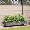 Garden Flower Pot with Irrigation and Wheels 4 Pieces Light Gray
