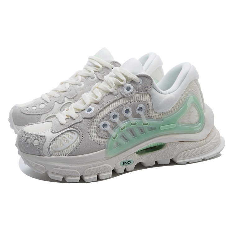 Li Ning 2021 Spring Summer Paris Fashion Week Show Edition Lijun Ace 2 Durable Comfortable Sports Shoes Women Sneakers White Green ARHR092-2