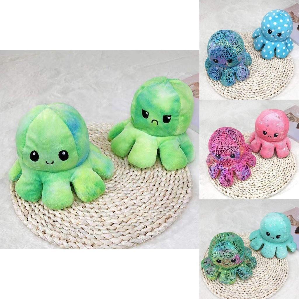 Adorable Sequin Double-sided Flip Reversible Octopus Plush Toy For Kids Joyful Moments