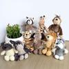 Cute Cartoon Animal Plush Keychain Elephant Turtle Lion Wolf Hippopotamus Koala Raccoon Tiger Cat Deer Bear Plush Soft Toy Girl