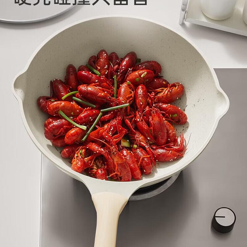 

COOKER KING Big White Pot 32cm Non-Stick Frying Wok