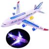 Novel Music Universal Airbus A380 Plane Model Toy Vehicles Fashion Flashing Assembly Automatic Steering Electric Airplane Toys